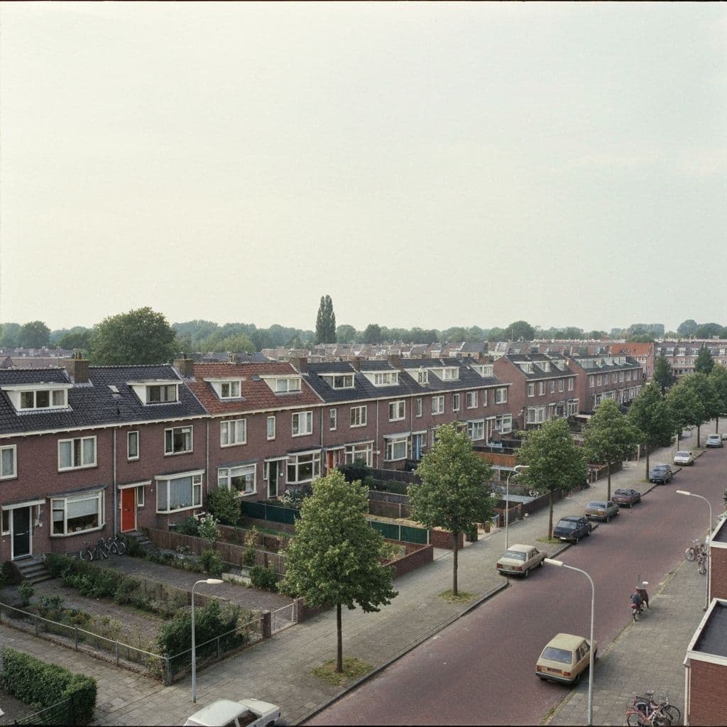 Nederlandse wijk van bovenaf